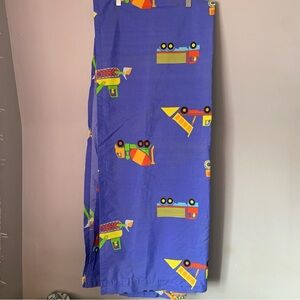 Kids Construction Vehicle Sheet Twin Blue Trucks Excavator Bedding